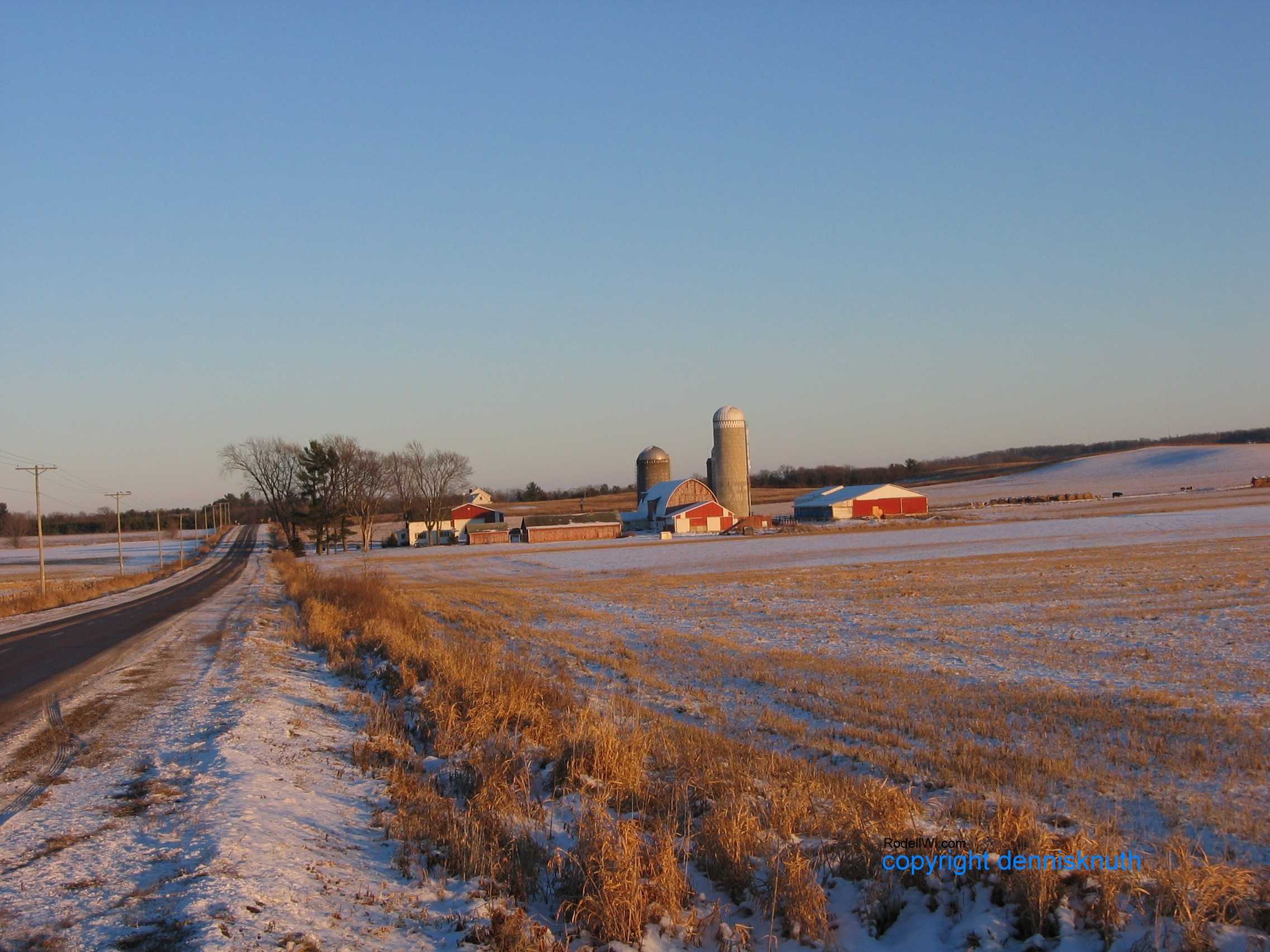 Wisconsin Winter Farm Scene near Augusta